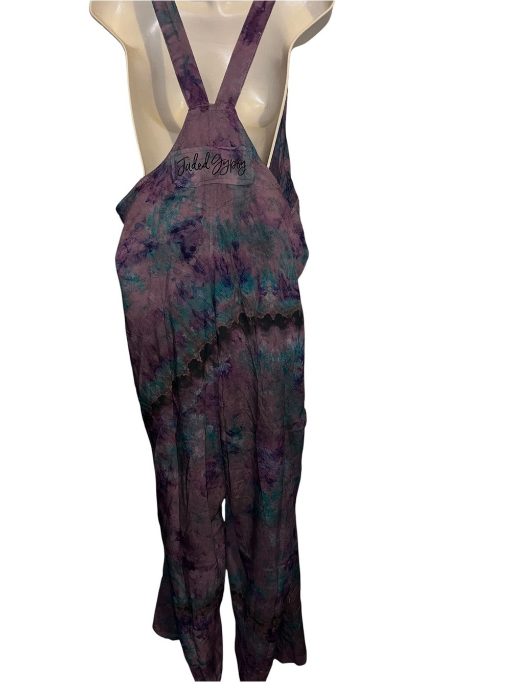 Jaded Gypsy L/XL Tie-Dye Wide-Leg Jumpsuit in Purple - Picture 6 of 10